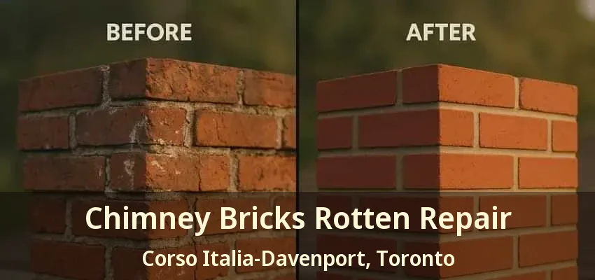 Chimney Bricks Rotten Repair Corso Italia-Davenport, Toronto - ON