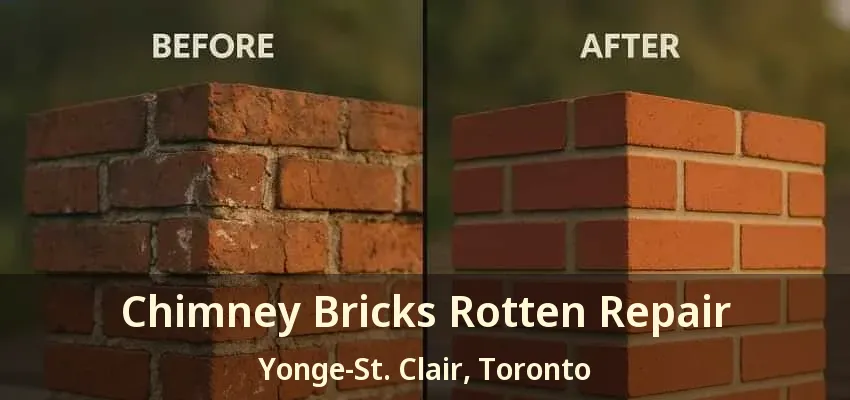 Chimney Bricks Rotten Repair Yonge-St. Clair, Toronto - ON