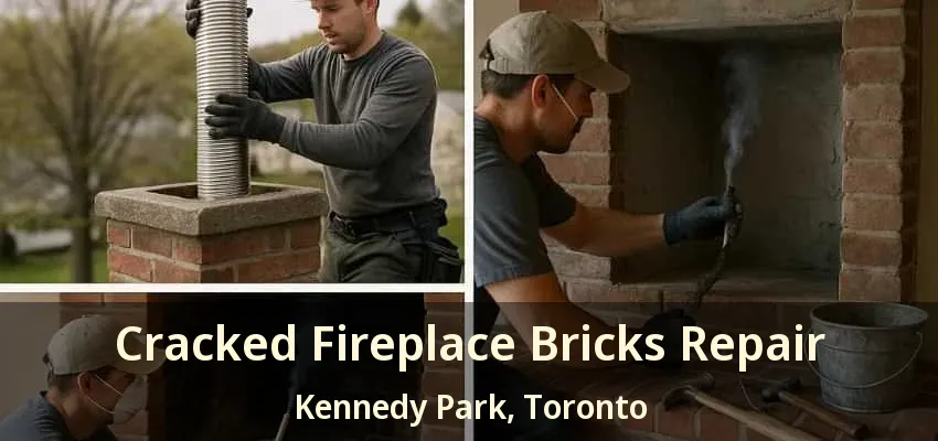 Cracked Fireplace Bricks Repair Kennedy Park, Toronto - ON