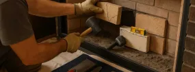 Cracked Fireplace Bricks Repair Danforth, Toronto